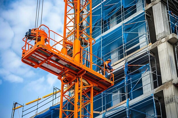 Foto el auge de la ascensión industrial en acción