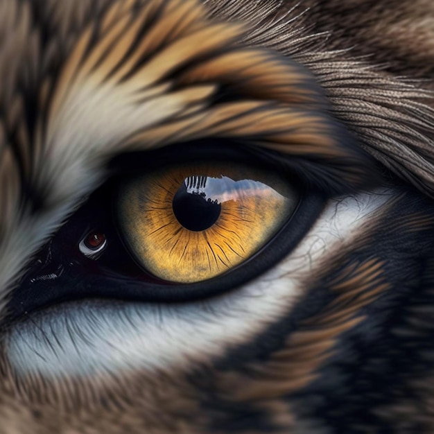 Auge eines Tigers nach Person