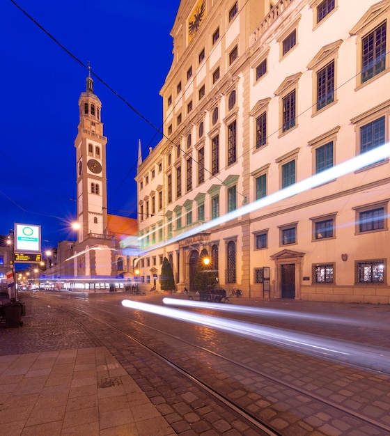 Foto augsburgo, alemanha, na rathausplatz