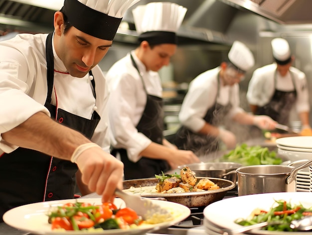 Aula de culinária gourmet com um chef celebridade sabores artesanais habilidades aperfeiçoadas