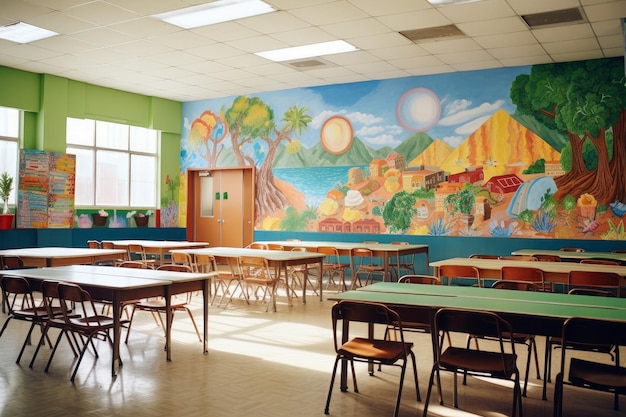 Aula de pintura de lienzo Aula de educación