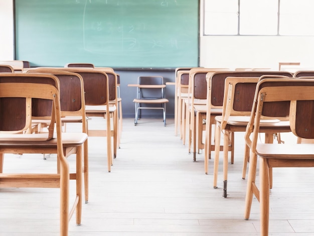 En el aula vacía de regreso a la escuela antecedentes