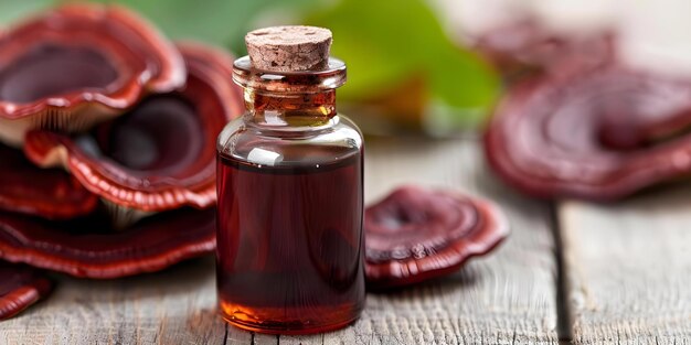 Aumentar la inmunidad y promover el bienestar con el elixir de setas Reishi Beneficios de apoyo inmune Concepto Apoyo inmune Elixir de hongo Reishi Promoción del bienestar Aumentando la inmunidad