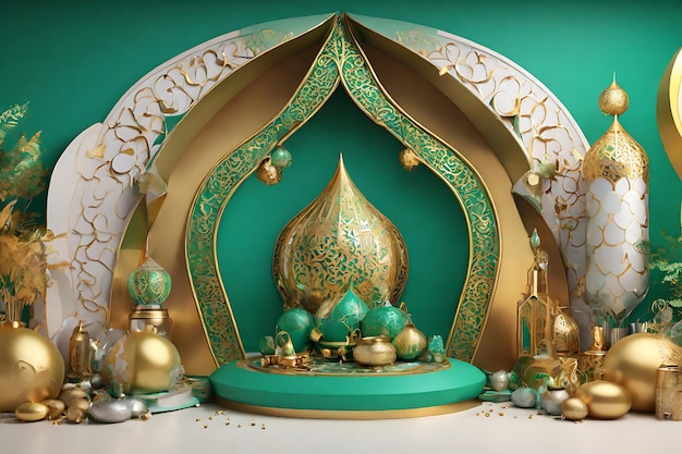 Aura benutzerdefinierter Ramadan-Hintergrund für Ihr Projekt