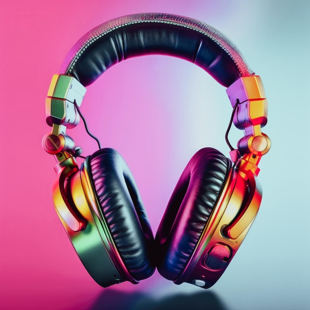 auriculares 3d de colores vibrantes