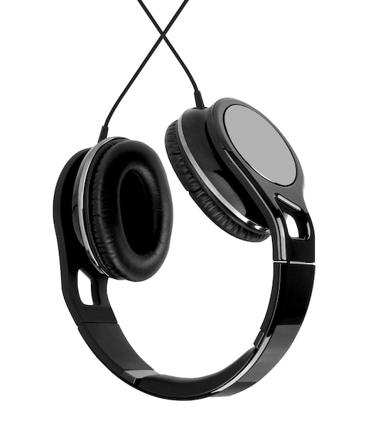 Foto auriculares aislados en blanco