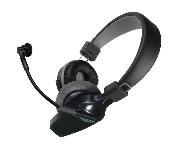 Auriculares aislados sobre un fondo blanco