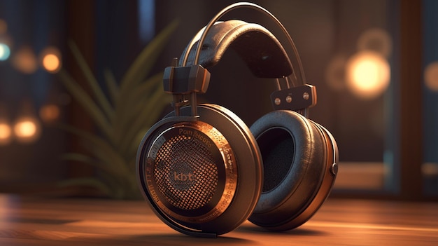 auriculares HD 8K fondo de pantalla Imagen fotográfica de archivo