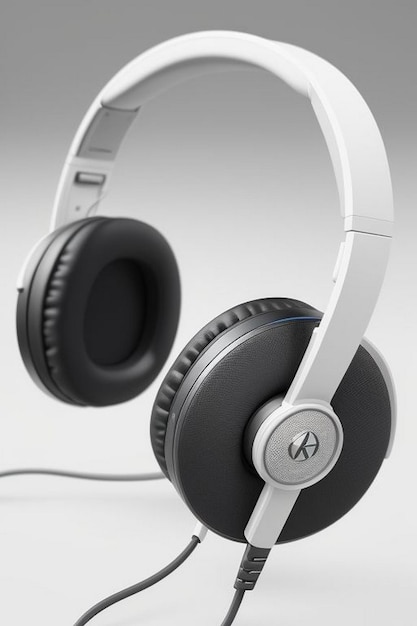 Foto auriculares inalámbricos aislados sobre un fondo blanco renderizado en 3d auriculares elegantes con fondo transparente