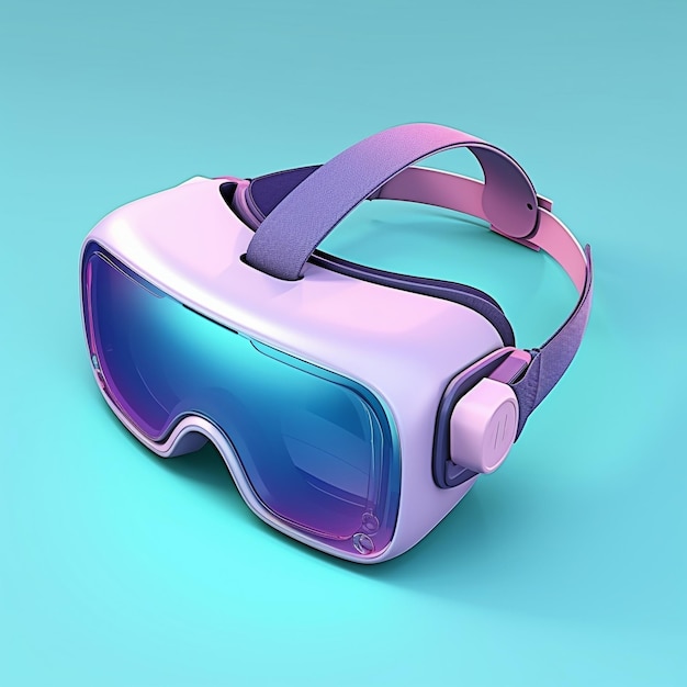 Auriculares de realidad virtual de dibujos animados 3d