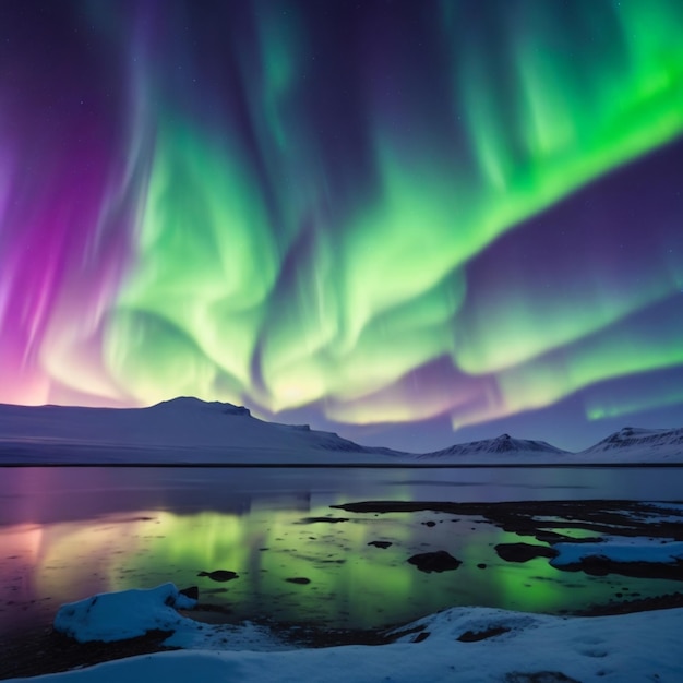 Aurora Boreal en Islandia Auroras Boreales en Islandia Luces Polares en Islandia Aurora Islandesa