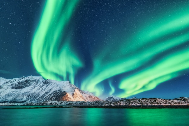 Aurora boreal verde