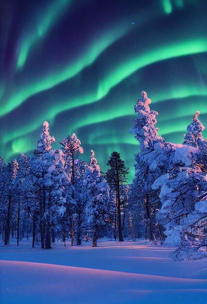 Lindas bruxas realistas voando em um céu noturno de Aurora · Creative  Fabrica