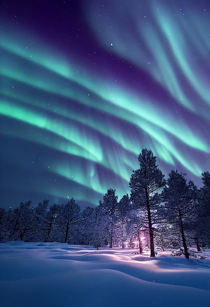 Lindas bruxas realistas voando em um céu noturno de Aurora · Creative  Fabrica