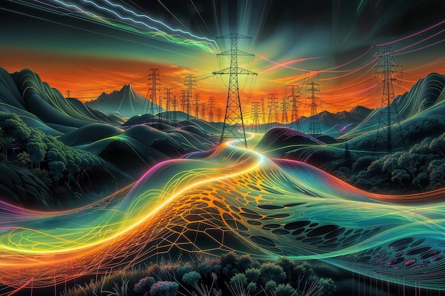 AuroraPunk vibra en el arte digital de la red eléctrica