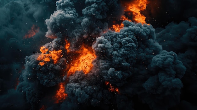 Ausbrechendes Chaos Feuersturm im Schatten