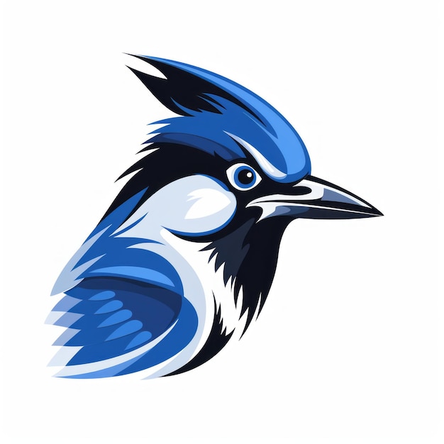 Ausdrucksstarkes Blauhäher-Vogel-Logo-Design für das Web