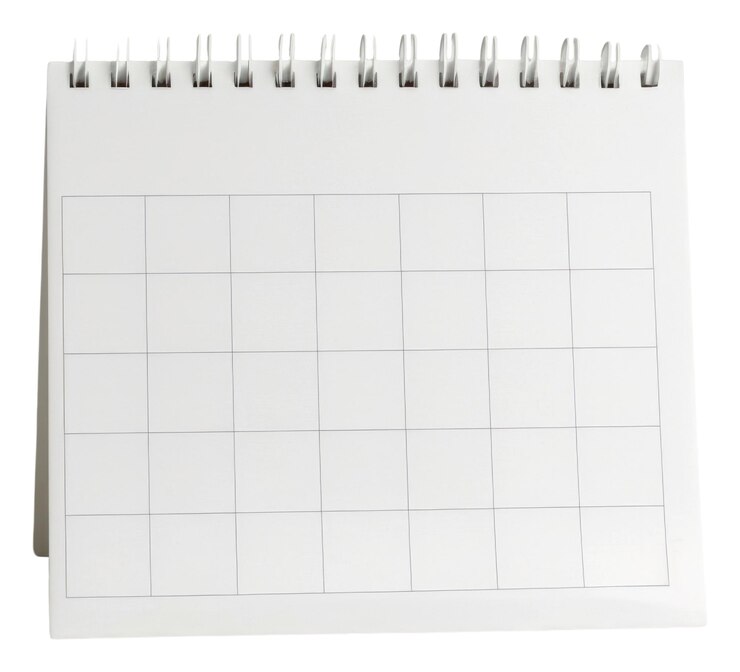 Foto ausência de calendário de retângulo de página png
