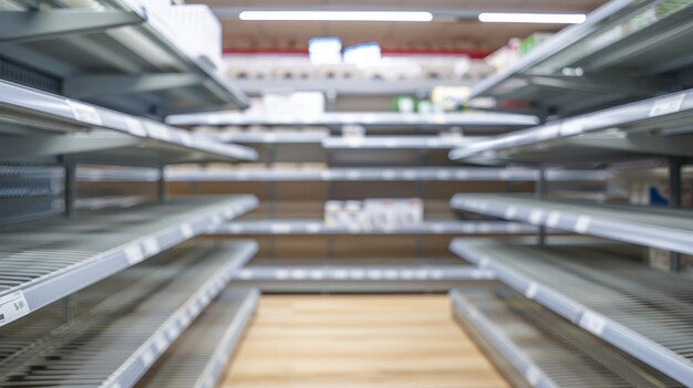 La ausencia de productos en los estantes de los supermercados ilustra el concepto de déficit alimentario