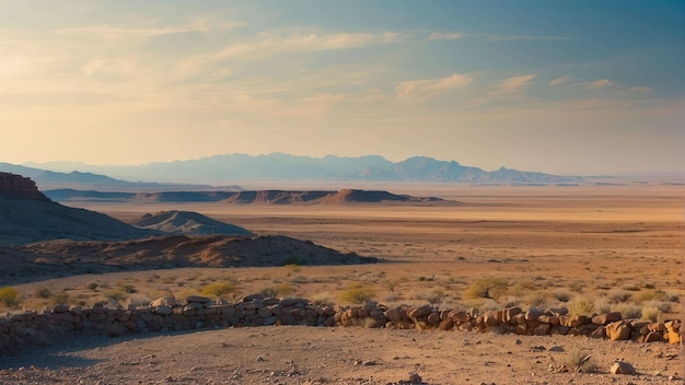 Ausgedehnte Wüste mit lebendigen Erdtönen