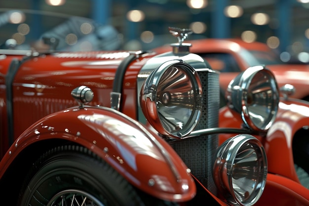 Foto ausgezeichnete vintage-autos auf classic-auto-shows oktan