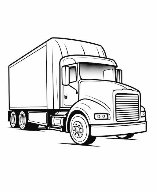 Foto ausmalbilder „camion truck“ zum ausdrucken für transportmittel für kinder