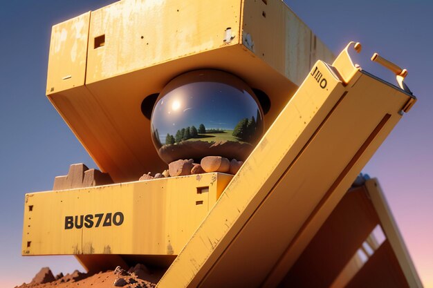 Foto ausrüstung für schwere maschinen, bulldozer, hochleistungs-ladegeräte, produktionsgeräte