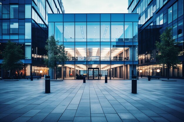 Foto außen blau neues gebäude in der innenstadt