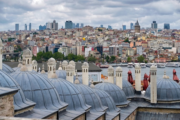 Außenansicht der Süleymaniye-Moschee in Istanbul Türkei