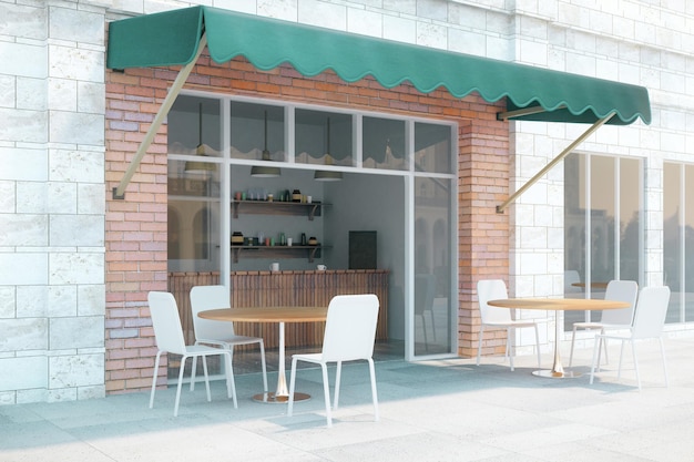 Außenseite des Cafés