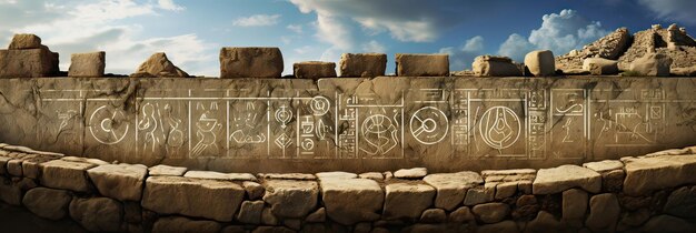 Außerirdische Hieroglyphen alte Geheimnisse außerirdische Alphabete rätselhafte Inschriften außerirdische Schriften kryptische Kommunikation erzeugt von KI