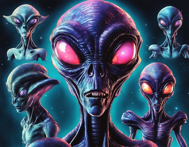 Außerirdische unbekannte Kreatur UFO außerirdische Zivilisation humanoide Lebensform Universum