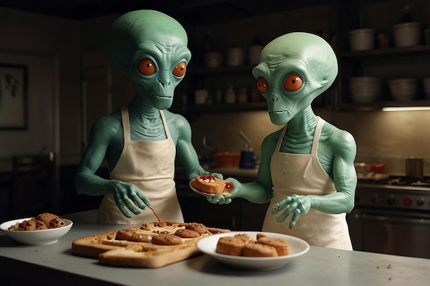 Außerirdisches kulinarisches Abenteuer Zeichentrickfilm Erdkuchen