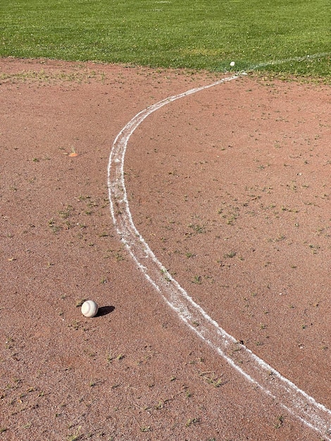 Foto aussicht auf das baseballfeld