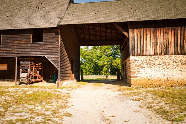 Aussicht auf das Bauernhaus im Dorf Batsto in den Pine Barrens, New Jersey, USA