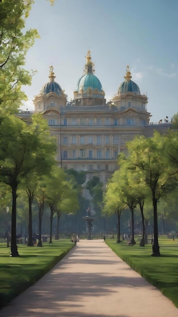 Aussicht auf den grünen Park