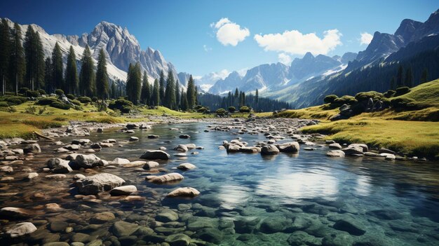 Aussicht auf den Lago di Carezza Dolomiten Italien realistisch