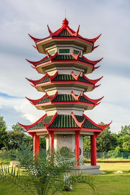 Foto aussicht auf die pagode gegen den himmel