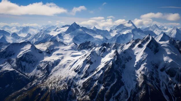 Aussicht auf geschichtete Berge in großer Höhe