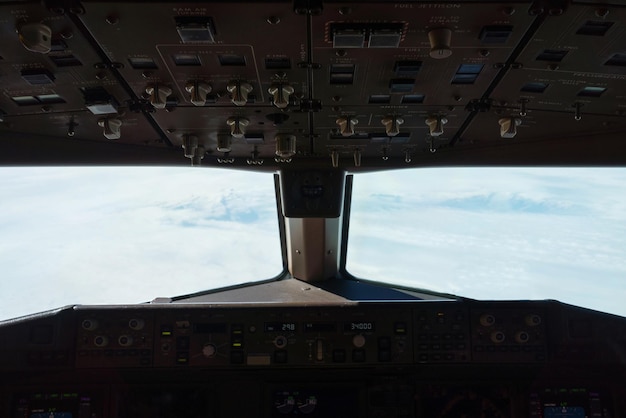 Foto aussicht aus dem cockpit