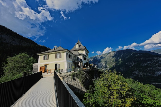 Aussichtsbrücke in Hallstatt Salzkammergut Österreich