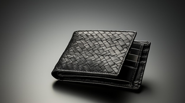 Ausstrahlende Klasse Die Eurofilled Carbon Fiber Braided Wallet auf einer schlanken weißen Oberfläche