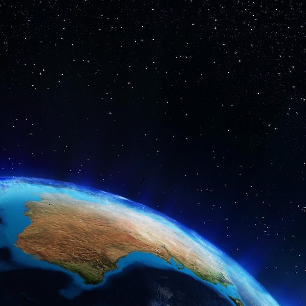 Australia planeta de renderizado 3d