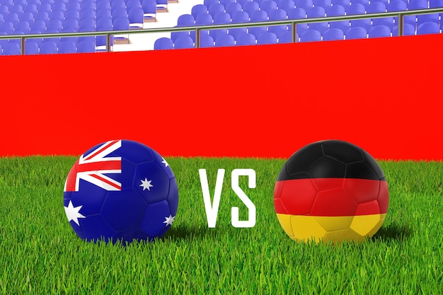 Australien gegen Deutschland im Stadion