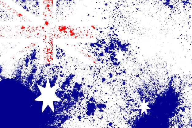 Australien Nationalflagge mit Textur. Vorlage für Design