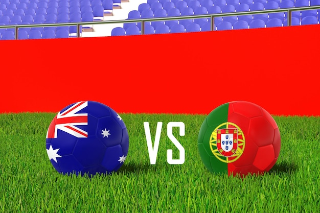 Australien VS Portugal im Stadion