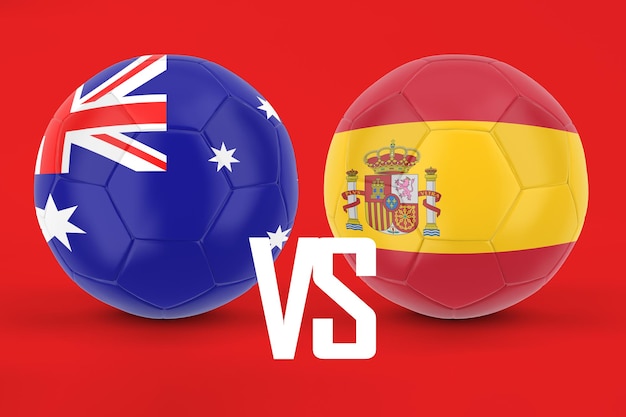 Australien VS Spanien Fußball