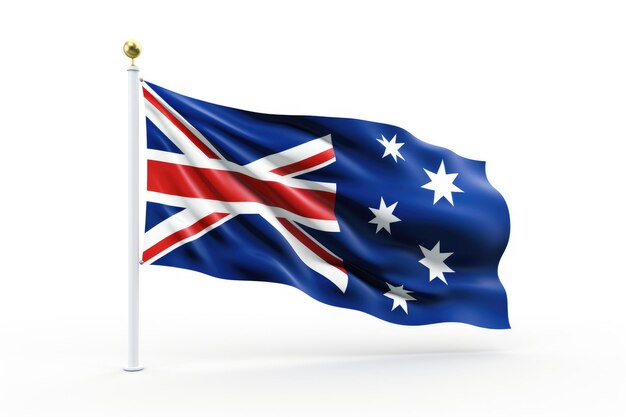 Australische Flagge für den Feiertag isolierter Hintergrund