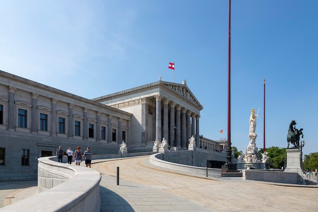 Foto Áustria viena 19 de junho de 2023 edifício do parlamento austríaco