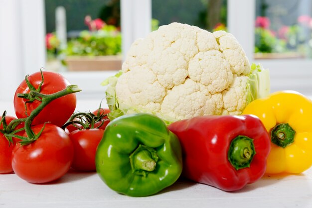 Auswahl an frischem Gemüse